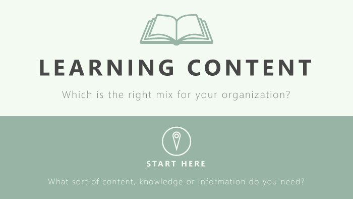 Learning Content: Which Mix is Right for Your Organization?