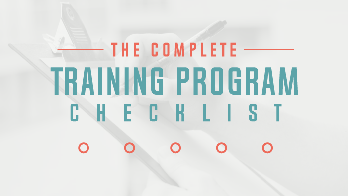 The Complete Training Program Checklist